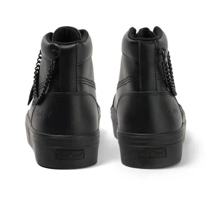 Tovni Hi Stack Chain en cuir noir pour jeunes filles Tovni Hi Stack Chain en cuir noir pour jeunes filles