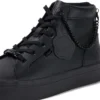 Tovni Hi Stack Chain en cuir noir pour jeunes filles Tovni Hi Stack Chain en cuir noir pour jeunes filles
