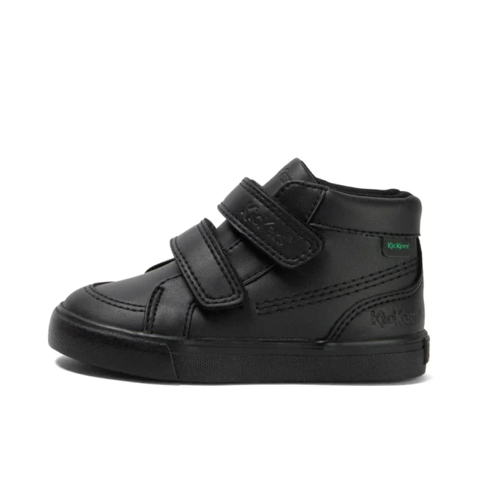 Tovni Hi Vel en simili cuir noir, unisexe pour tout-petits