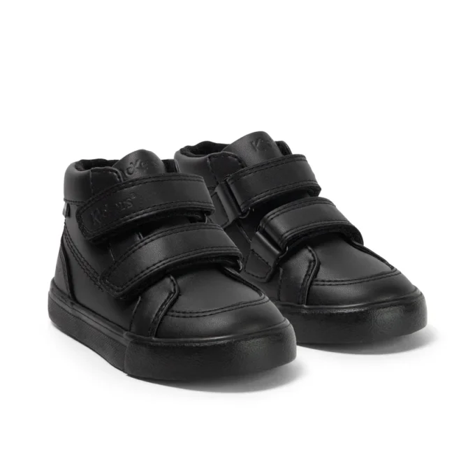 Tovni Hi Vel en simili cuir noir, unisexe pour tout-petits