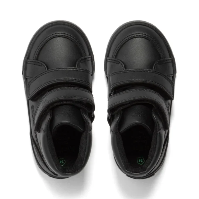 Tovni Hi Vel en simili cuir noir, unisexe pour tout-petits
