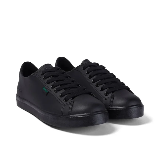 Tovni Lacer en cuir noir unisexe pour jeunes Tovni Lacer en cuir noir unisexe pour jeunes