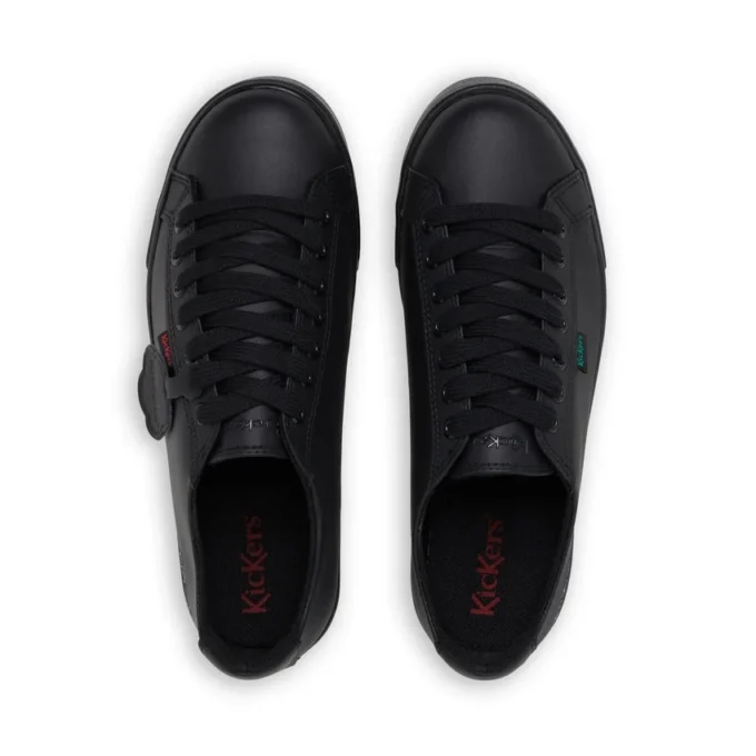 Tovni Lacer en cuir noir unisexe pour jeunes Tovni Lacer en cuir noir unisexe pour jeunes