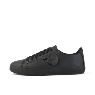 Tovni Lacer en cuir pour jeunes, unisexe, noir