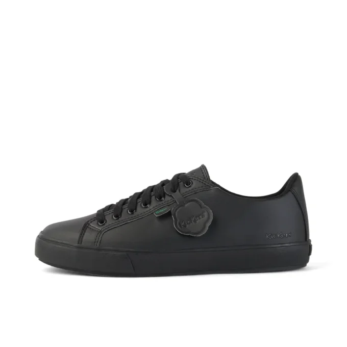 Tovni Lacer en cuir pour jeunes, unisexe, noir Tovni Lacer en cuir pour jeunes, unisexe, noir