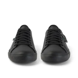 Tovni Lacer en cuir pour jeunes, unisexe, noir