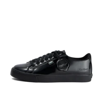Tovni Lacer pour jeunes filles, cuir et simili cuir verni noir