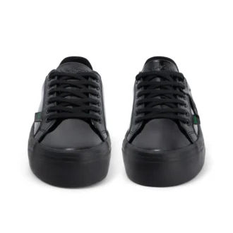 Tovni pour femme adulte, cuir synthétique, aspect vernis, noir
