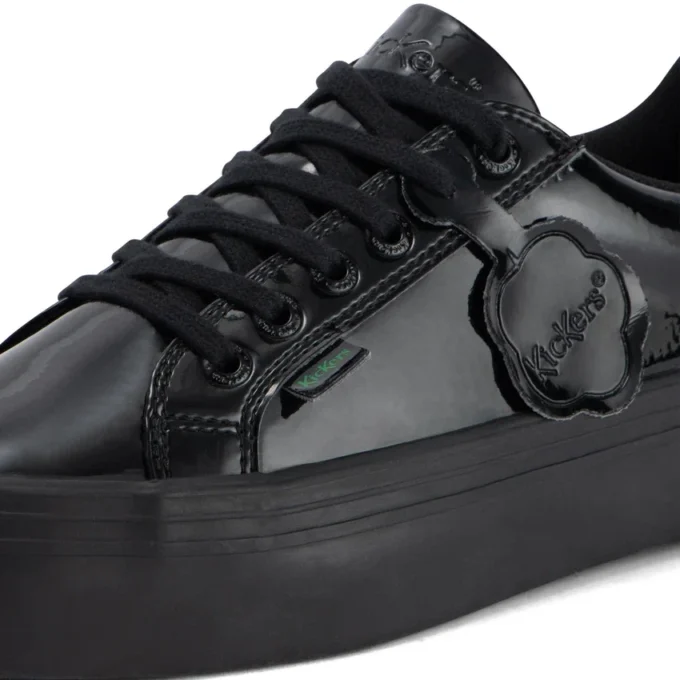 Tovni pour femme adulte, cuir synthétique, aspect vernis, noir Tovni pour femme adulte, cuir synthétique, aspect vernis, noir