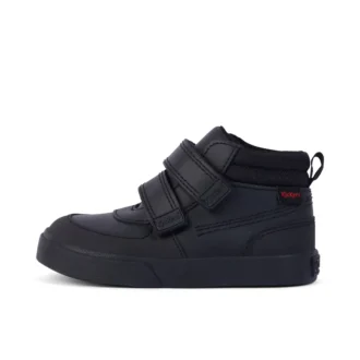 Tovni Scuff Hi en cuir noir pour garçons en bas âge