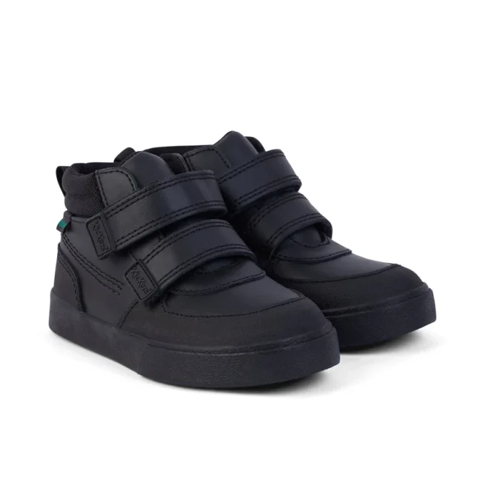 Tovni Scuff Hi en cuir noir pour garçons en bas âge Tovni Scuff Hi en cuir noir pour garçons en bas âge