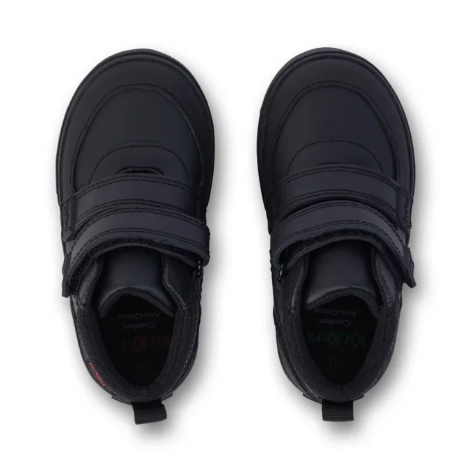 Tovni Scuff Hi en cuir noir pour garçons en bas âge Tovni Scuff Hi en cuir noir pour garçons en bas âge