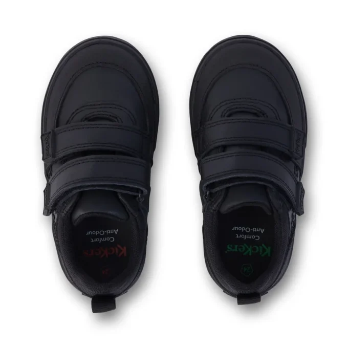 Tovni Scuff Lo en cuir noir pour garçons en bas âge