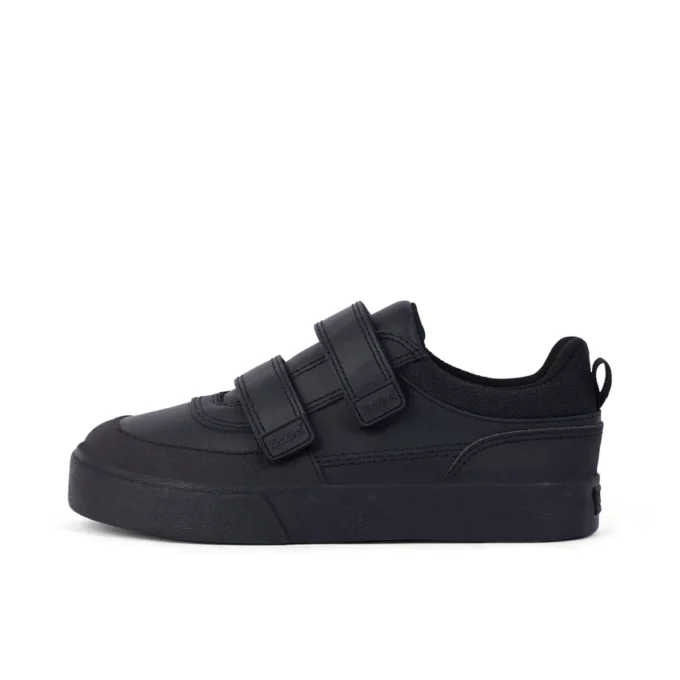 Tovni Scuff Lo en cuir noir pour garçons junior