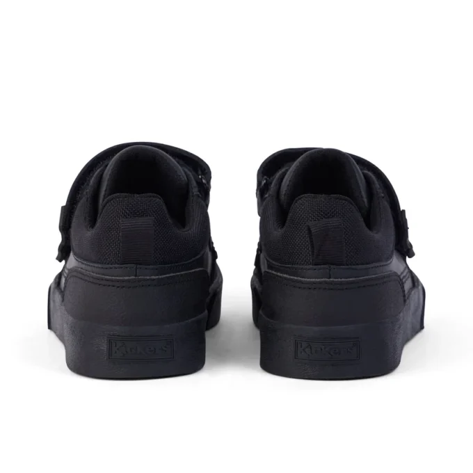 Tovni Scuff Lo en cuir noir pour garçons junior