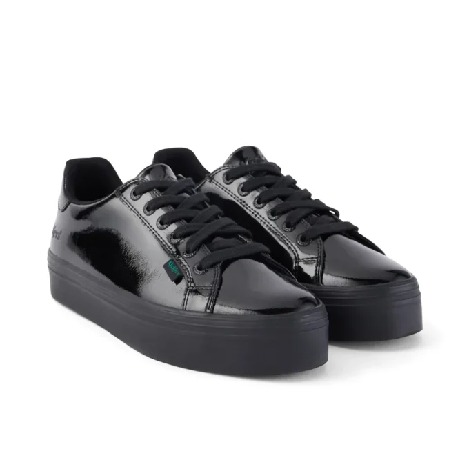 Tovni Stack en cuir verni noir pour femme Tovni Stack en cuir verni noir pour femme