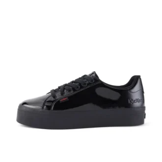 Tovni Stack en cuir verni noir pour jeunes filles