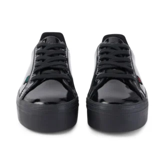 Tovni Stack en cuir verni noir pour jeunes filles