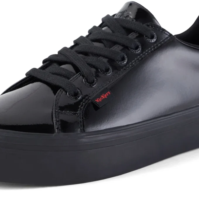 Tovni Stack en cuir verni noir pour jeunes filles Tovni Stack en cuir verni noir pour jeunes filles