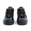 Tovni Stack Hi Flower en cuir verni noir pour filles