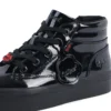 Tovni Stack Hi Flower en cuir verni noir pour filles