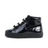 Tovni Stack Hi Flower en cuir verni noir pour jeunes filles Tovni Stack Hi Flower en cuir verni noir pour jeunes filles
