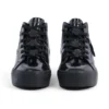 Tovni Stack Hi Flower en cuir verni noir pour jeunes filles Tovni Stack Hi Flower en cuir verni noir pour jeunes filles