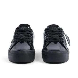 Tovni Stack Lo Flower en cuir verni noir pour femme adulte