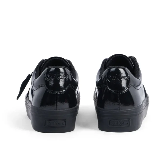 Tovni Stack Lo Flower en cuir verni noir pour filles