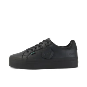Tovni Stack pour femme adulte, simili cuir, noir