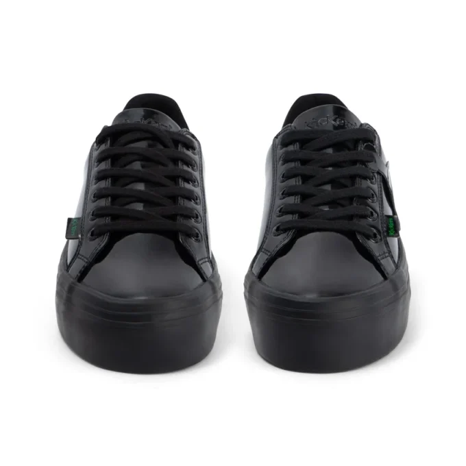 Tovni Stack pour jeunes filles en simili cuir verni noir