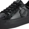 Tovni Stack pour jeunes filles en simili cuir verni noir