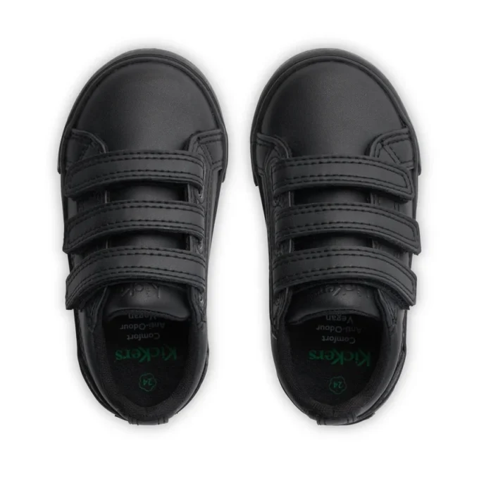 Tovni Trip en cuir synthétique noir, unisexe pour tout-petits Tovni Trip en cuir synthétique noir, unisexe pour tout-petits