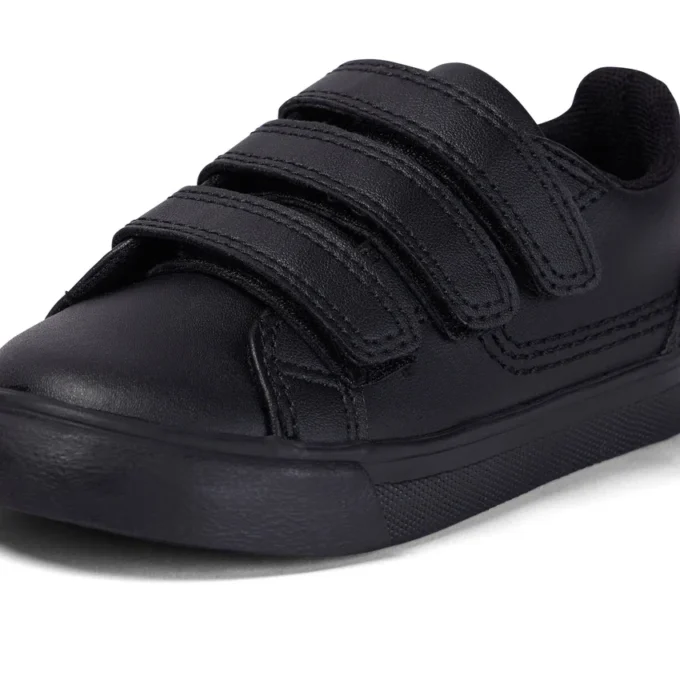Tovni Trip en simili cuir noir unisexe pour bébé