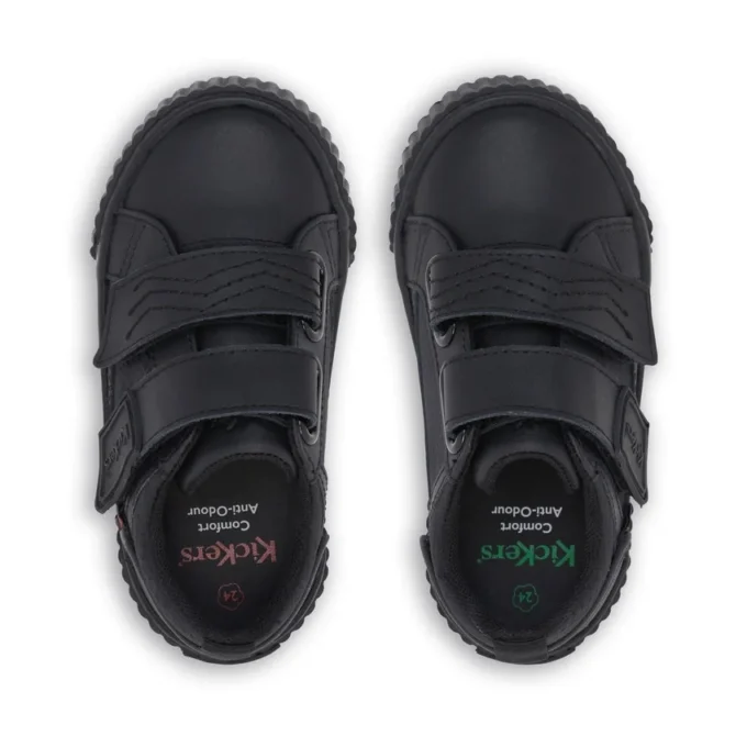 Tovni Twin Flex en cuir noir pour garçons en bas âge