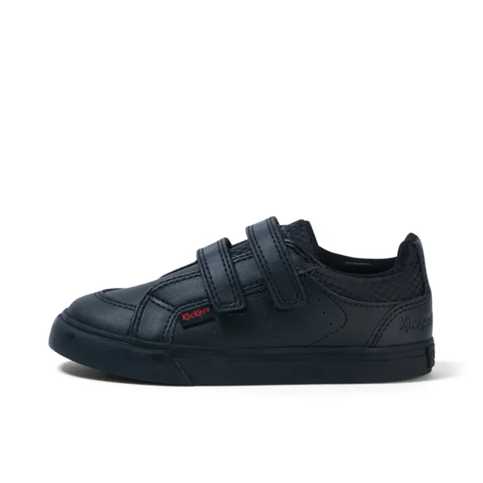 Tovni Twin Vel en cuir noir pour garçons en bas âge