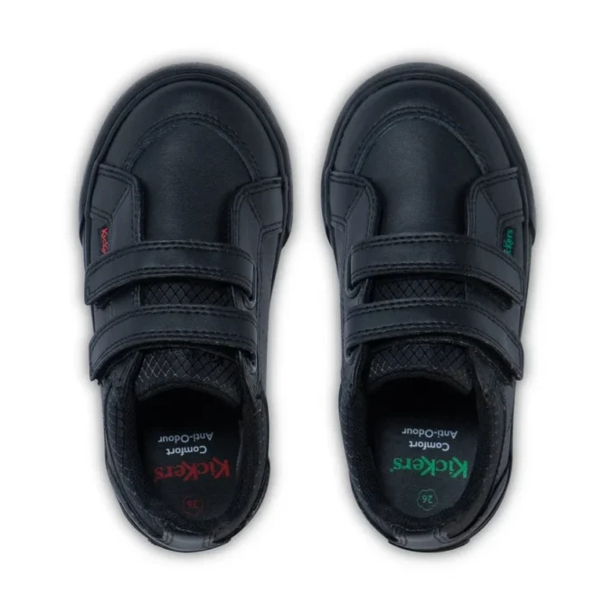 Tovni Twin Vel en cuir noir pour garçons en bas âge
