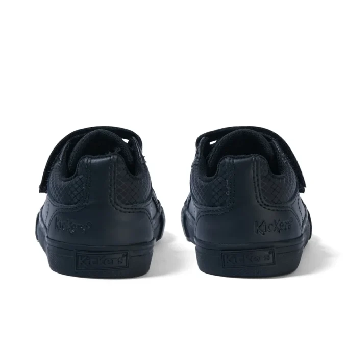 Tovni Twin Vel en cuir noir pour garçons en bas âge