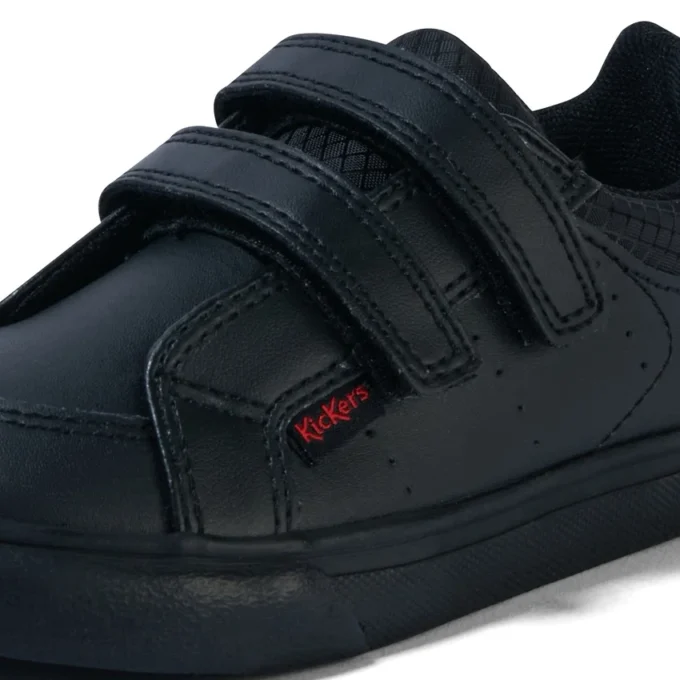 Tovni Twin Vel en cuir noir pour garçons en bas âge